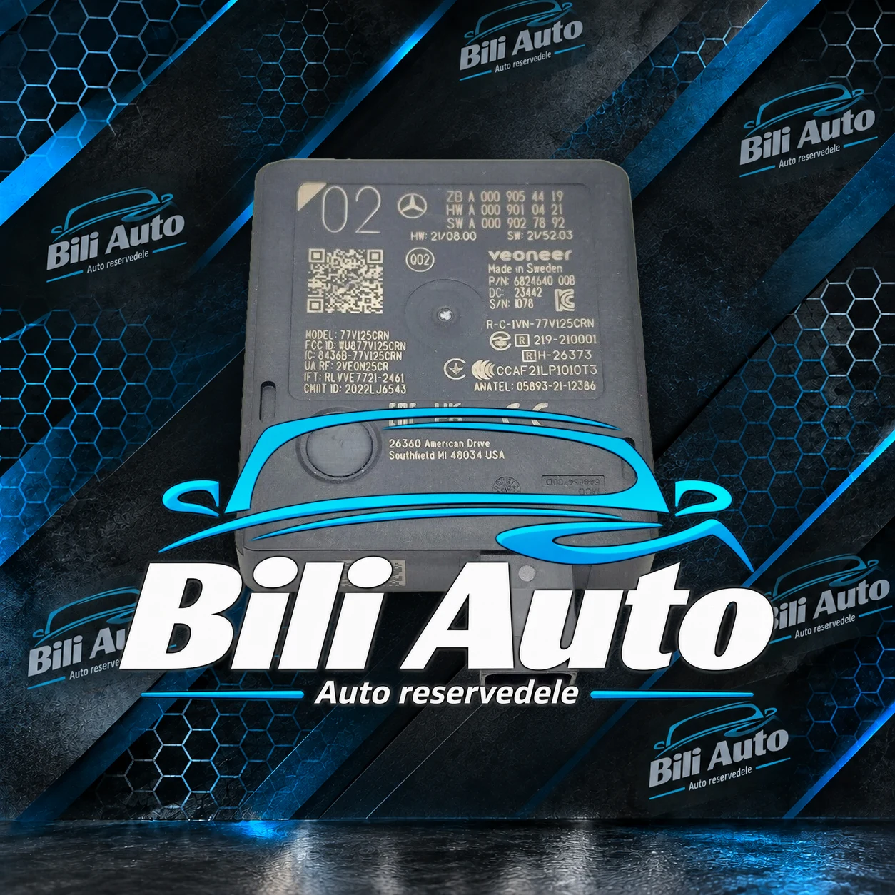 Radarsensor Mercedes GLC X254 W254 C254 EQE X294 V295 AMG GT C192 Coupe A0009054419 - Billede 2