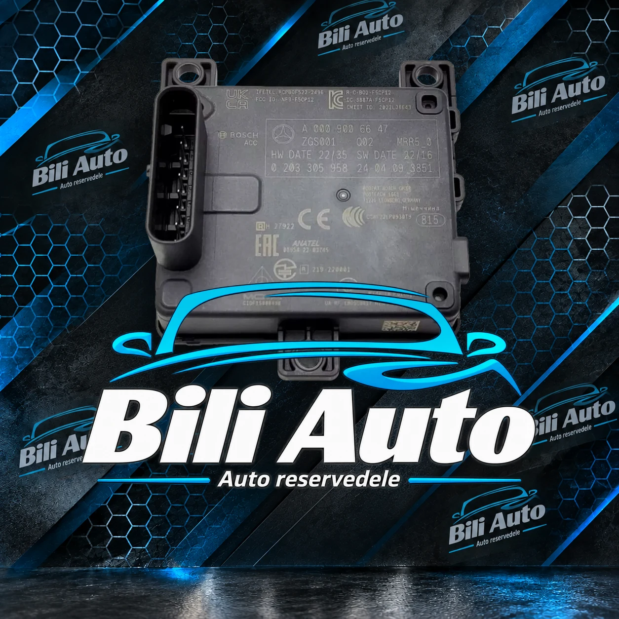 Radarsensor Mercedes C-klasse W206 S206 AMG GT C192 S W223 CLE C236 A0009006647 - Billede 2