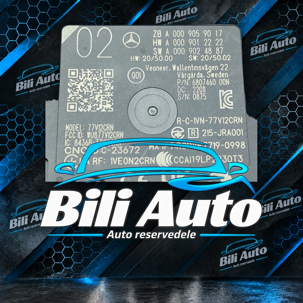 Radarsensor Mercedes W206 S206 GLC W254 V254 C254 EQS V297 A0009059017 - Billede 4