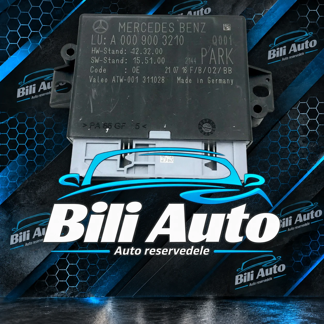 Modul parkeringssensor PDC Mercedes Vito W447 CLA C117 GLE GLS W166 X166 A0009003210 - Billede 3