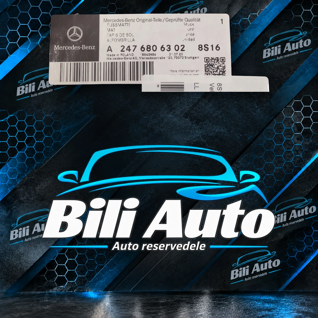 Gulvmåtter Mercedes B-klasse W247 GLA H247 komplet A2476800100 - Billede 6