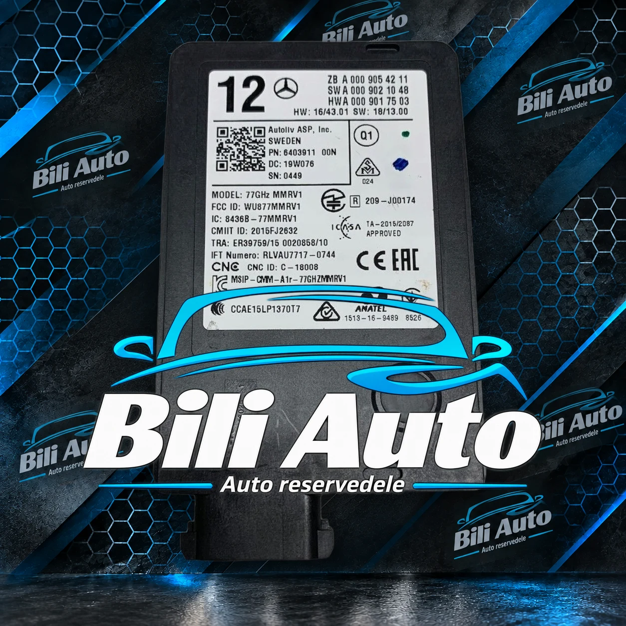 Radar modul Mercedes W213 GLE W167 C167 CLS C257 AMG GT C290 A0009054211 - Billede 3