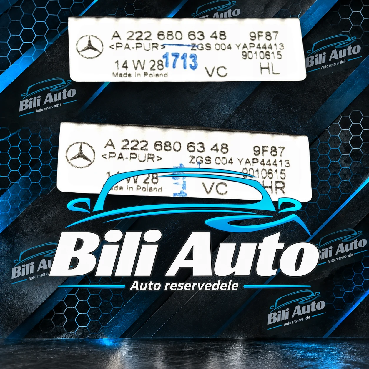 Velourmåttesæt Mercedes S-klasse W222 V222 - Billede 3