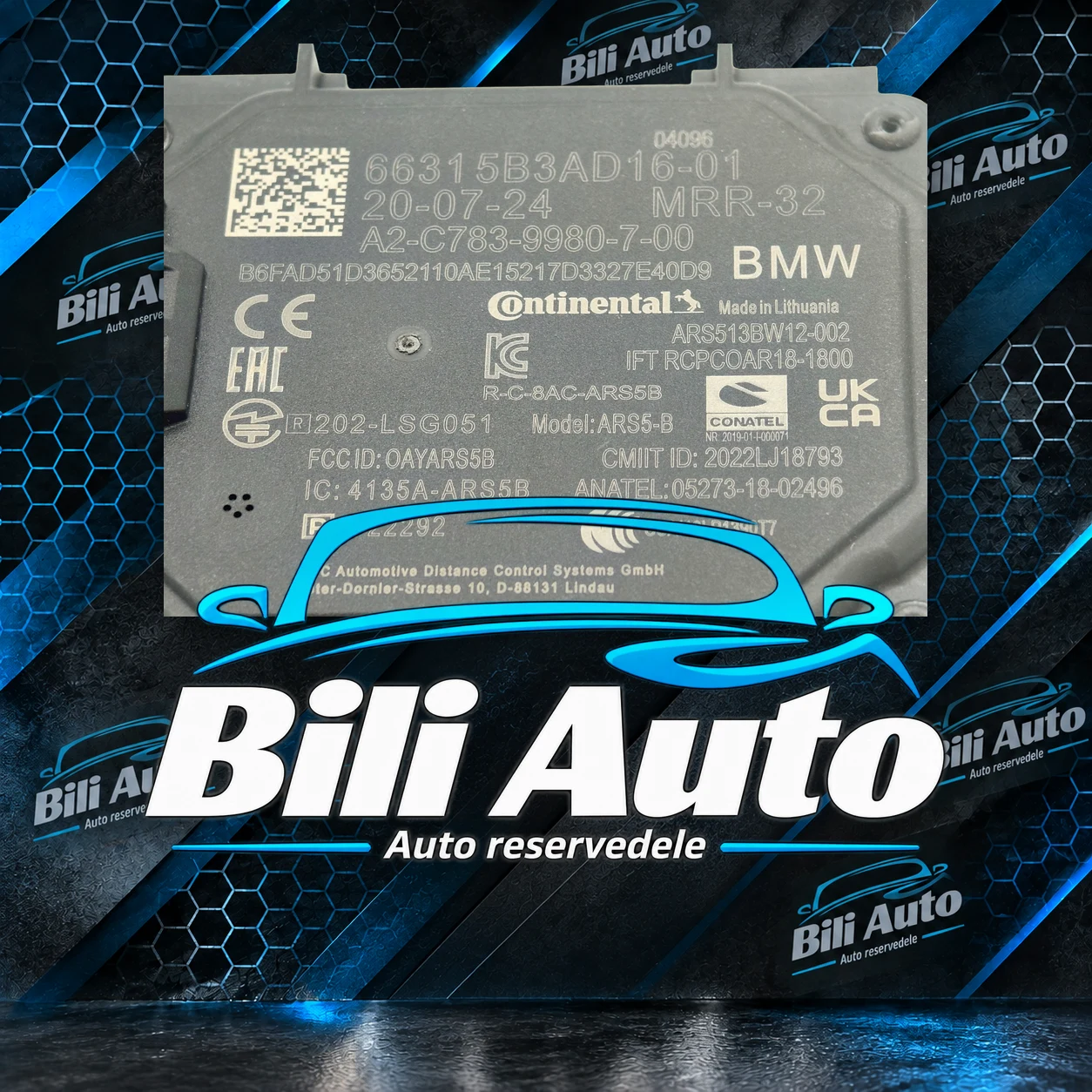 Radarsensor ACC BMW 1 F70 2 F74 G45 U06 5 G60 G61 7 G70 66315B3AD16 - Billede 4
