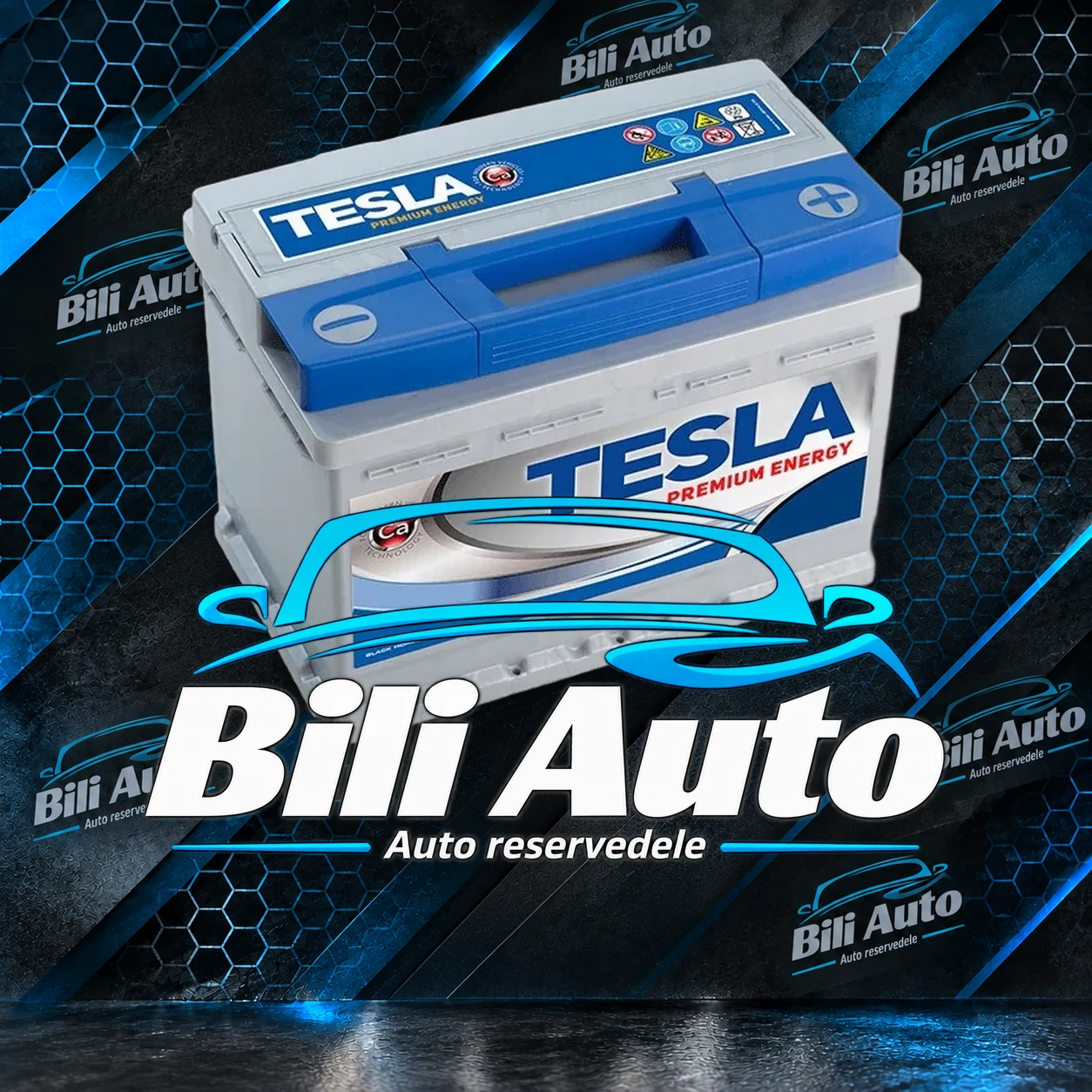 Tesla batteri L3 70R 12V 70AH 680A P 278 175 190MM, ny