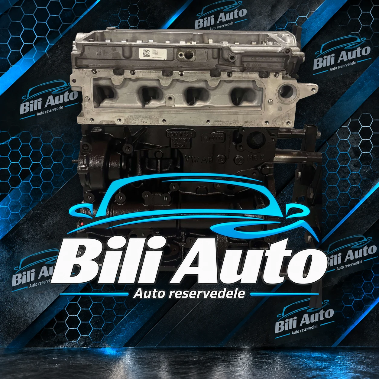 VW 2.0 TDI CUP CUPA - renoveret motor (long block)