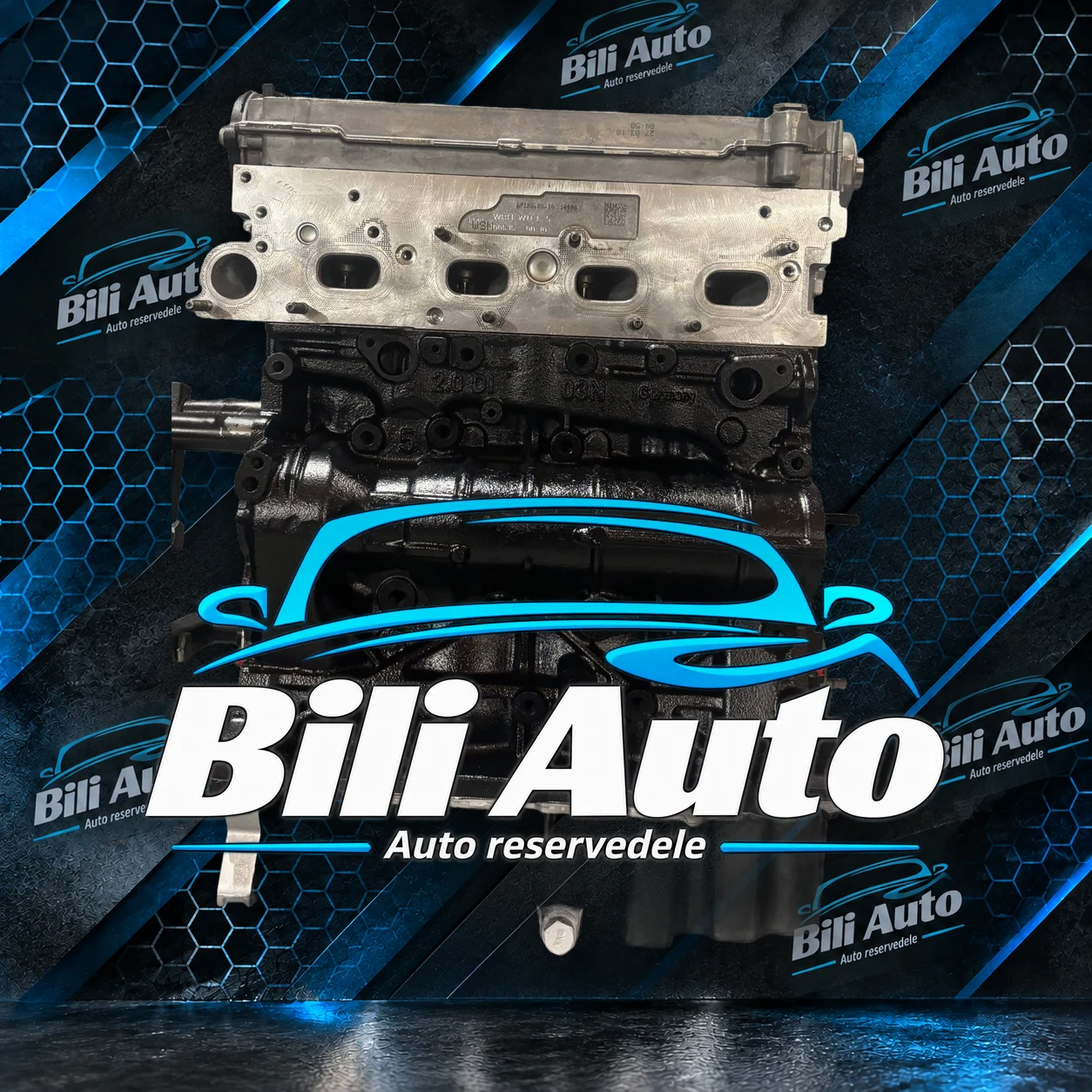 VW 2.0 TDI CUP CUPA - renoveret motor (long block) - Billede 5