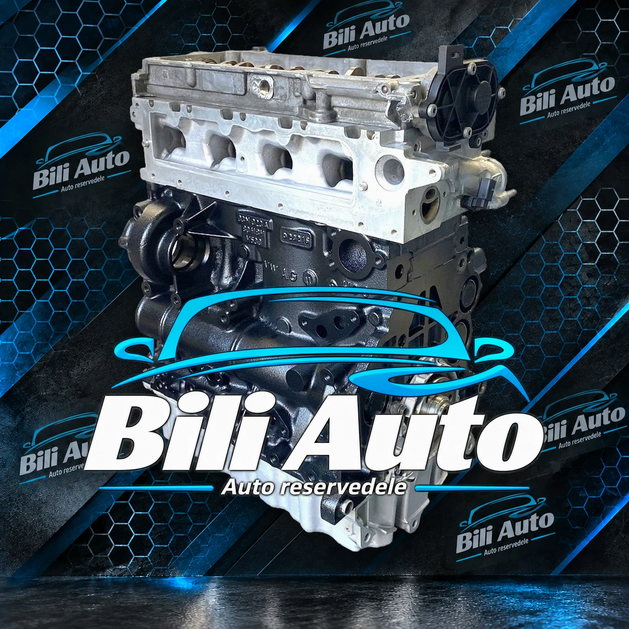 VW 1.6 TDI CLH - renoveret motor (long block) - Billede 3