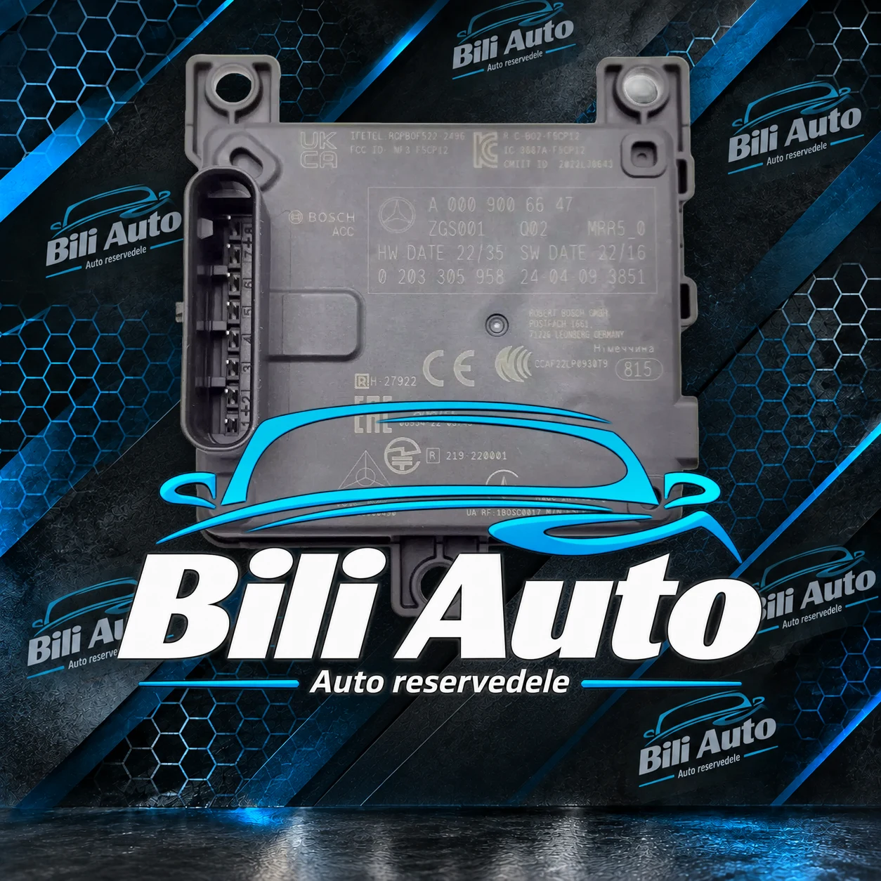 Radarsensor Mercedes A0009006647 A0009056524 A0009051019 A0009052017 - Billede 3