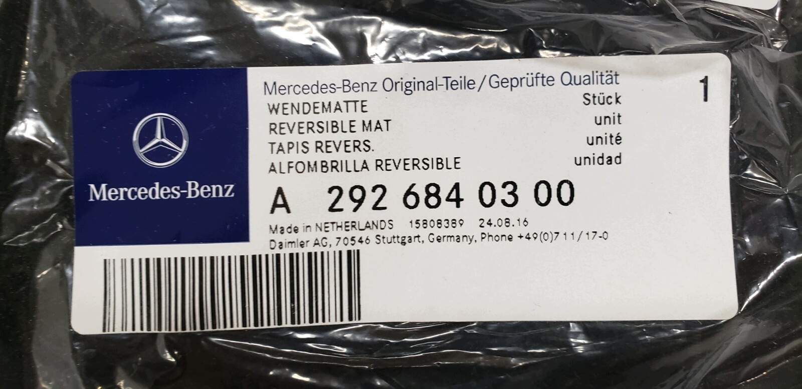 Bagagerumsmåtte Mercedes GLE Coupé W292 C292 A2926840300 - Billede 3