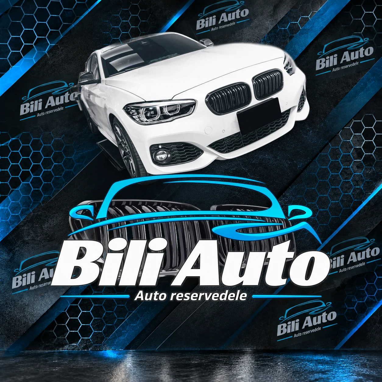 Grill nyrer BMW Serie 1 F20 F21 facelift blank sort dobbelt lamel