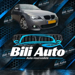 Grill nyrer BMW 5 E60 E61 dobbelt lamel blank sort