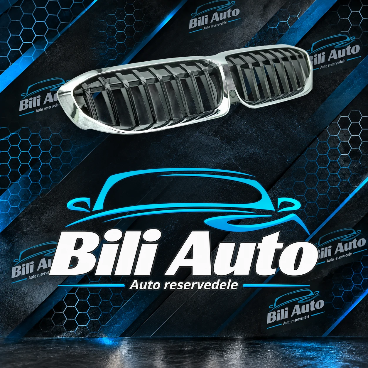 Grill nyrer BMW 3 G20 G21 2019-2022 Performance sort krom