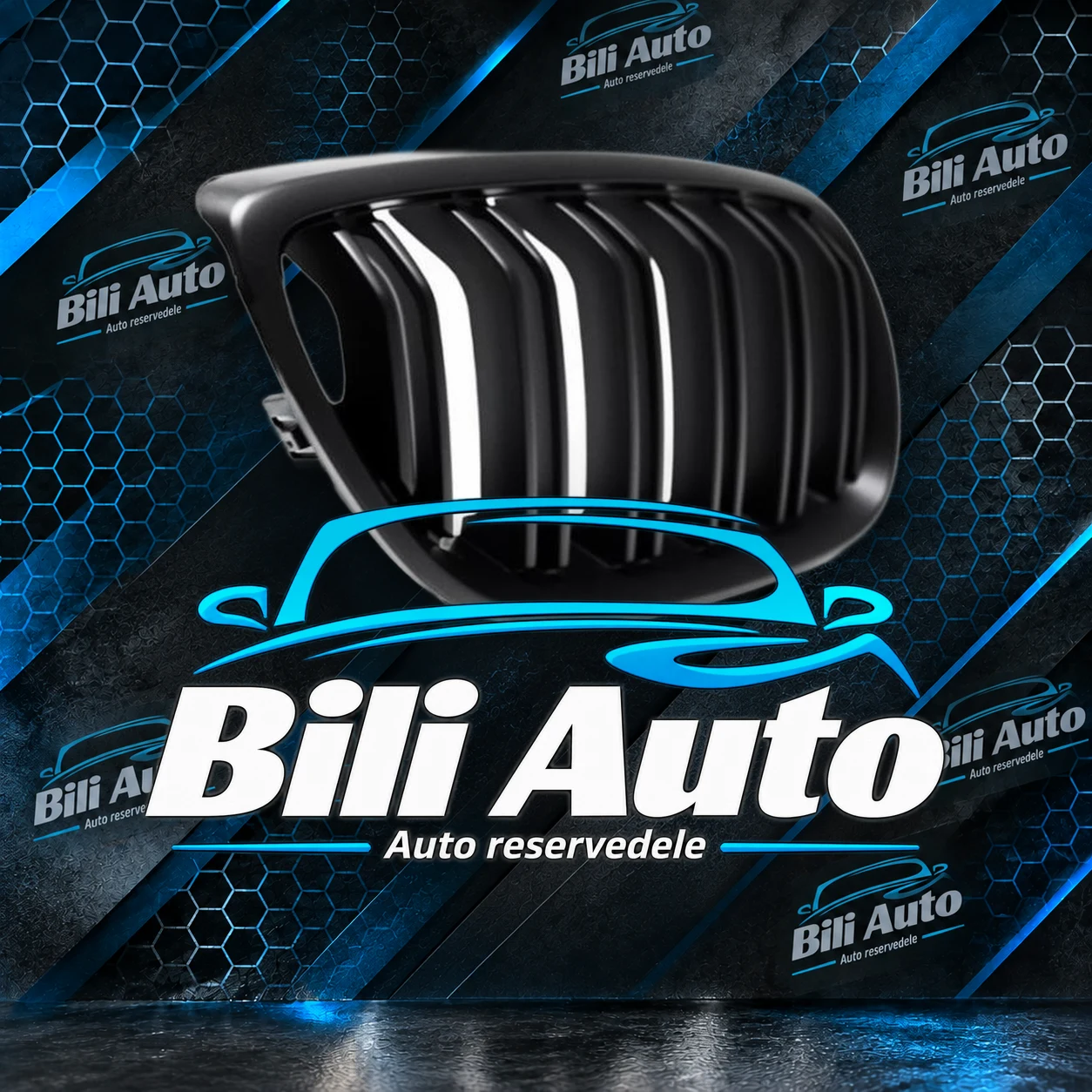 Grill nyrer BMW 3 E92 E93 M3 Performance dobbelt lamel mat sort - Billede 2