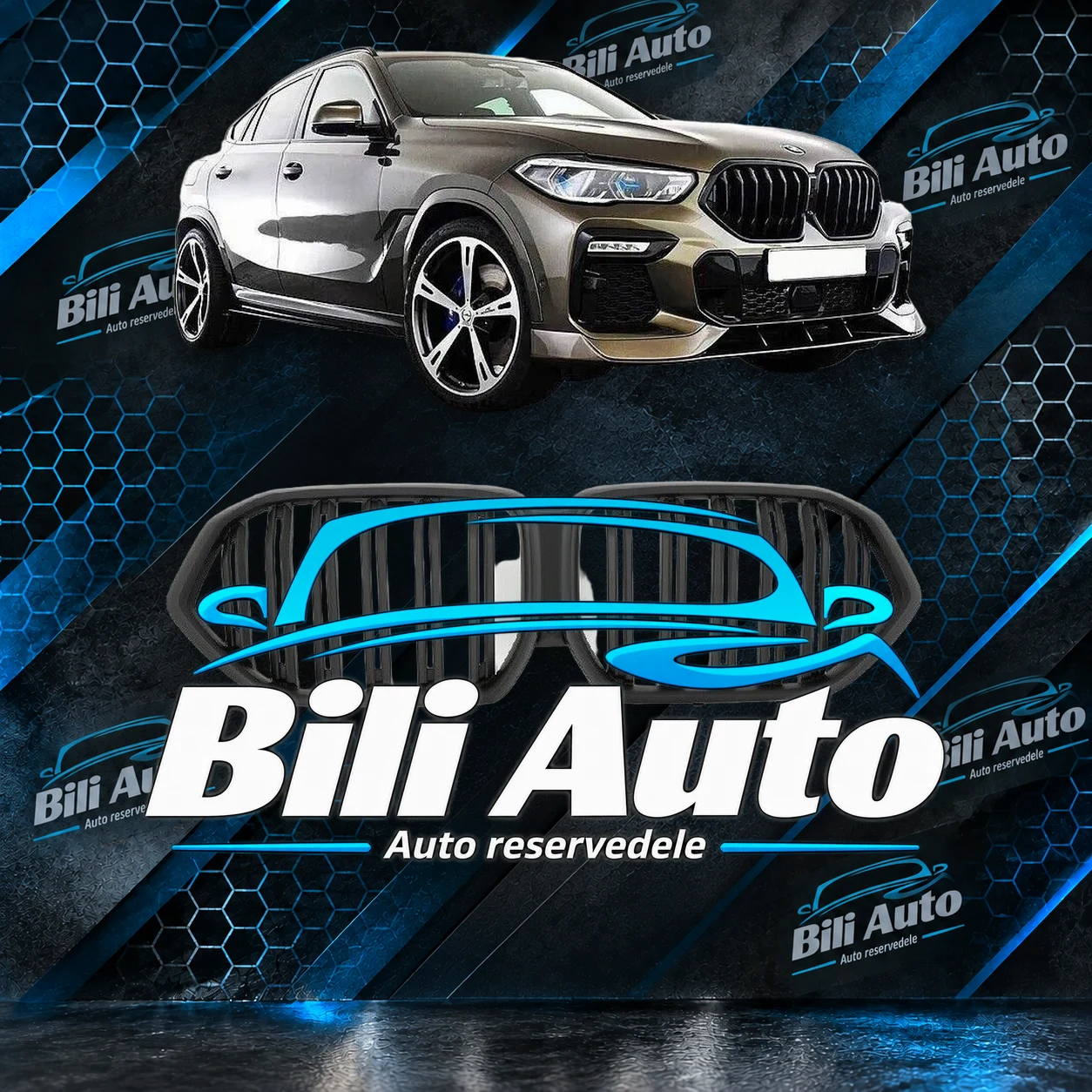 Grill nyrer BMW X6 G06 M CS mat sort