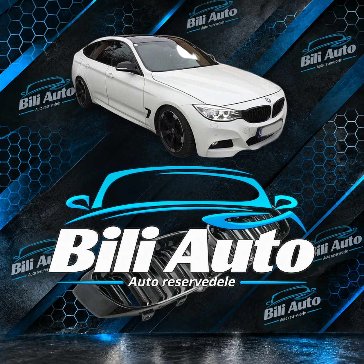 Grill nyrer BMW 3 F34 GT blank sort dobbelt lamel - Billede 3