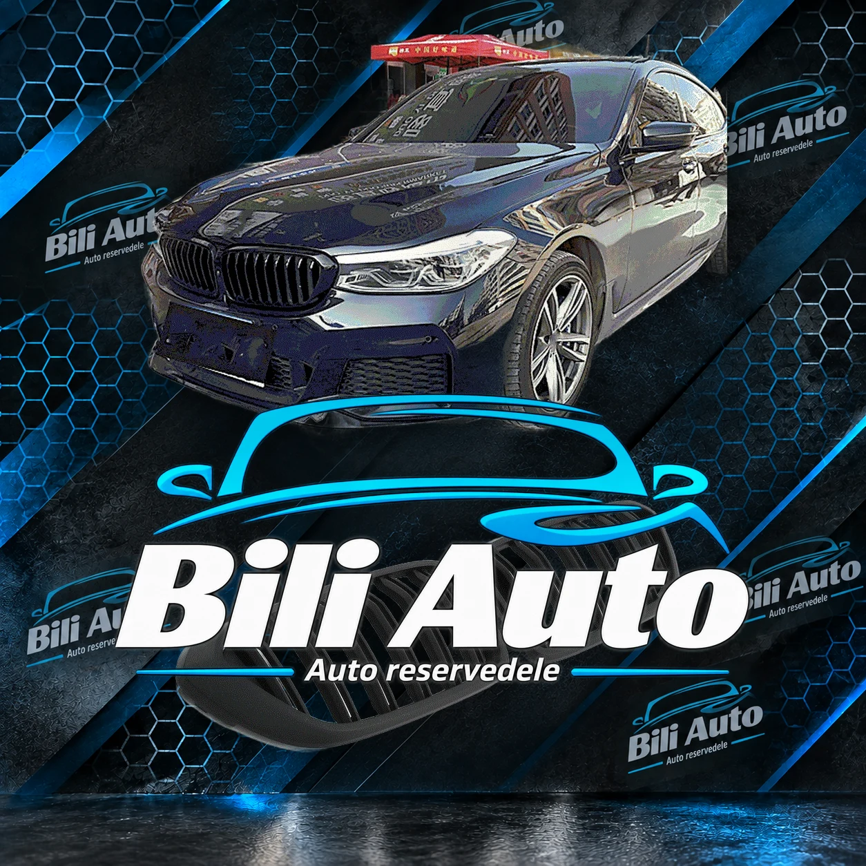 Grill nyrer BMW 6 G32 GT mat sort