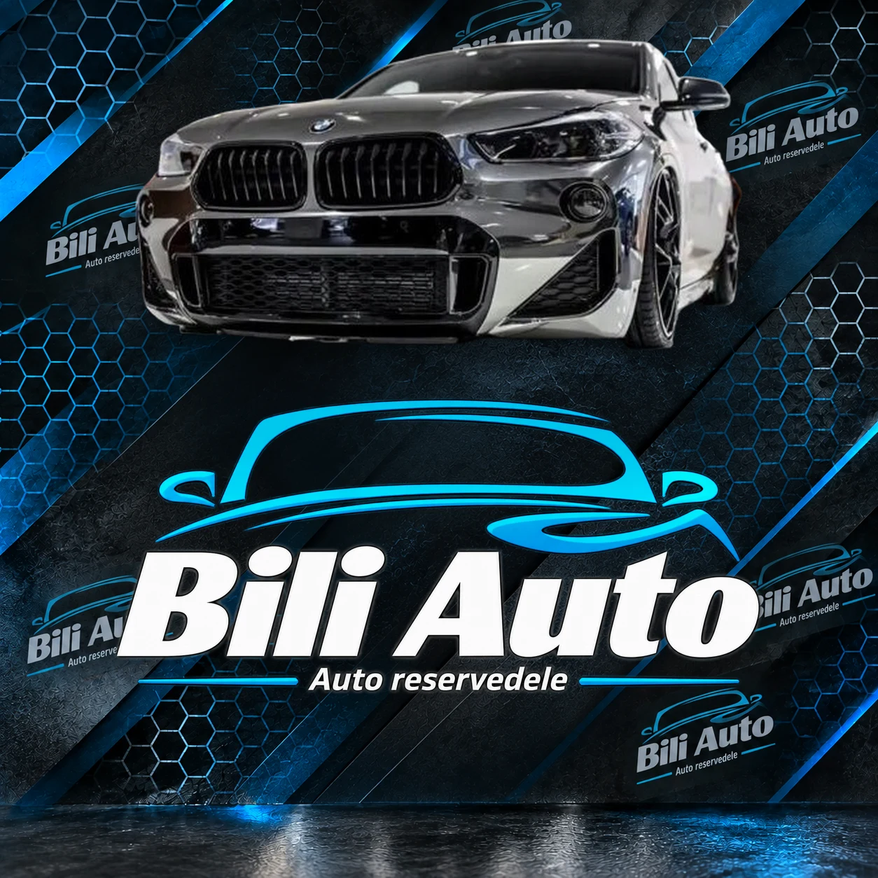 Grill nyrer BMW X2 F39 mat sort dobbelt lamel - Billede 3
