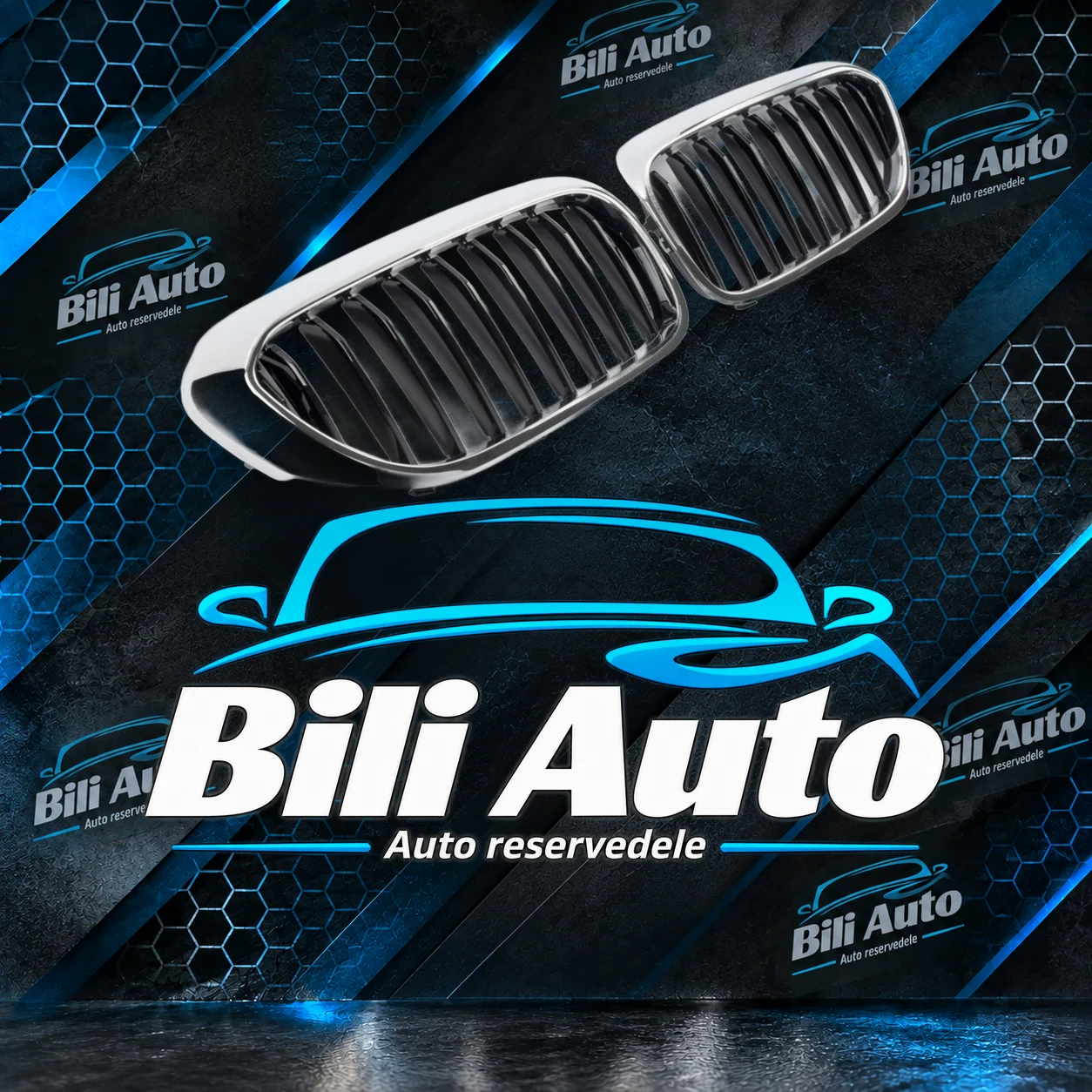 Grill nyrer BMW 5 G30 G31 M Performance sort krom