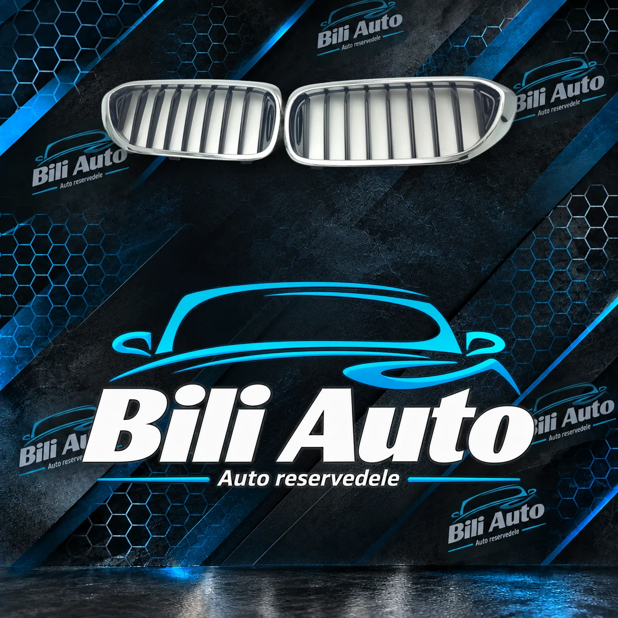 Grill nyrer BMW 5 G30 G31 M Performance sort krom - Billede 2