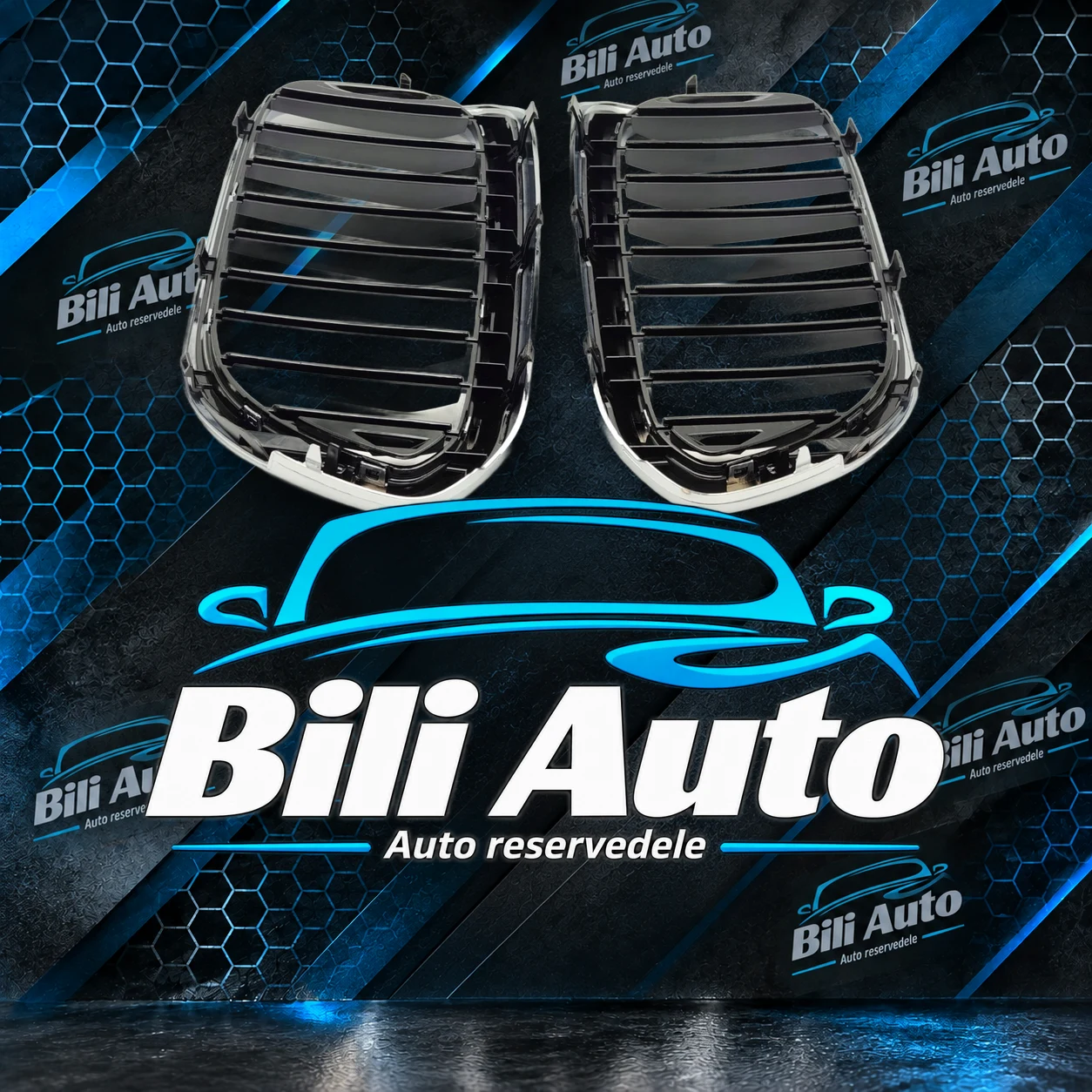 Grill nyrer BMW 5 G30 G31 M Performance sort krom - Billede 3