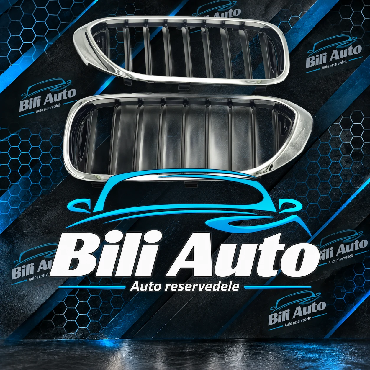 Grill nyrer BMW 5 G30 G31 M Performance sort krom - Billede 4