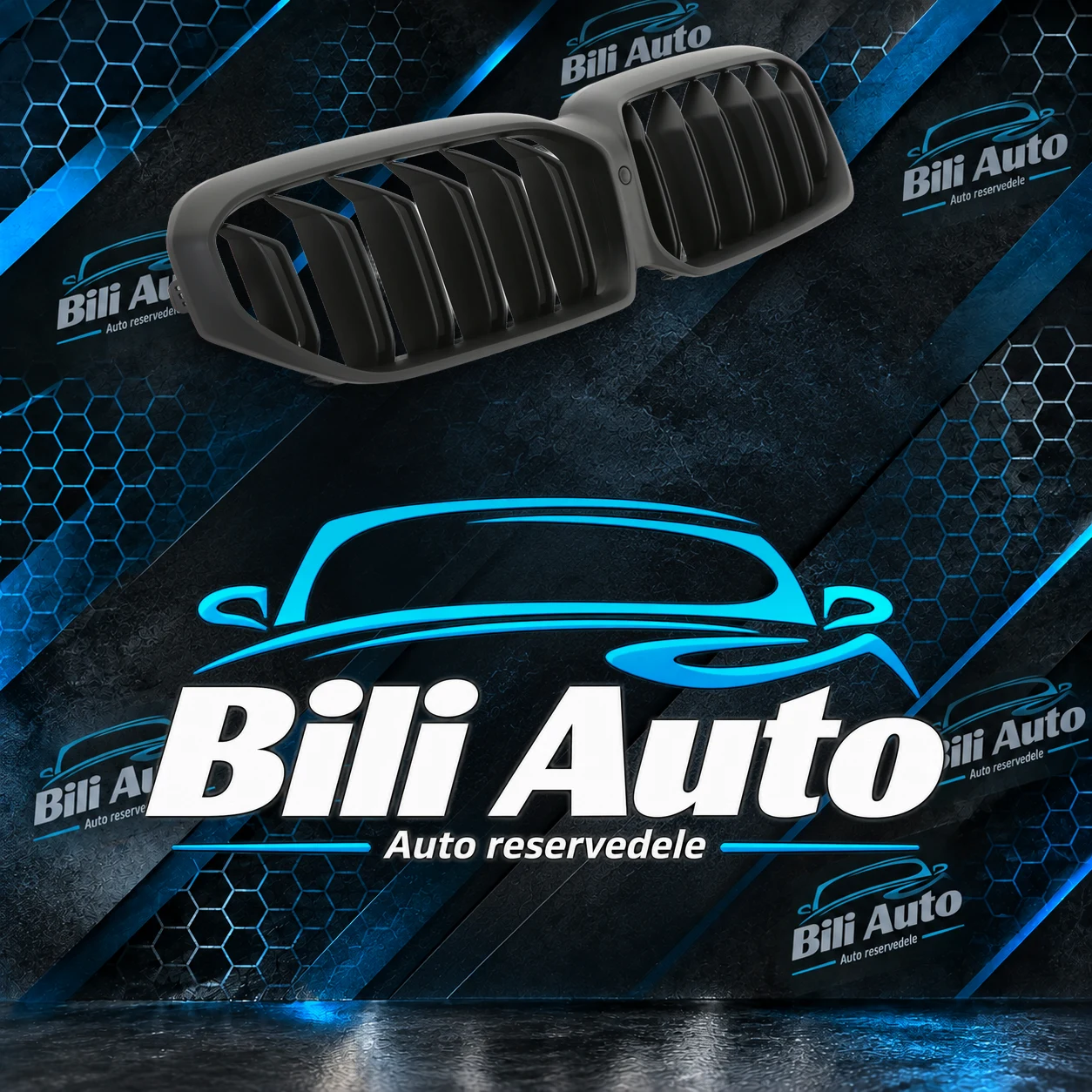 Grill nyrer BMW 5 G30 G31 facelift dobbelt lamel mat sort - Billede 3