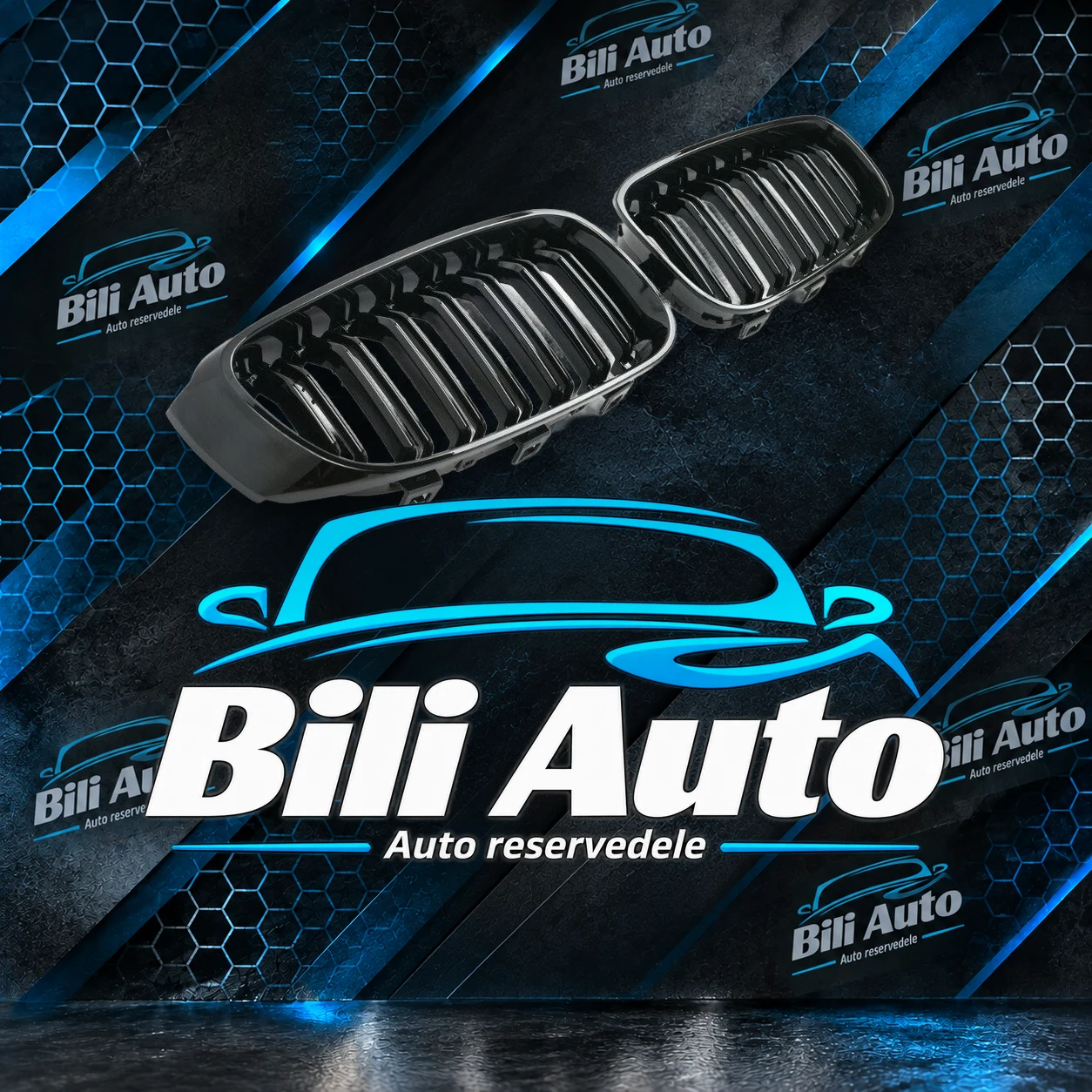 Grill nyrer BMW 3 E92 E93 Coupe Cabrio facelift mat sort - Billede 2