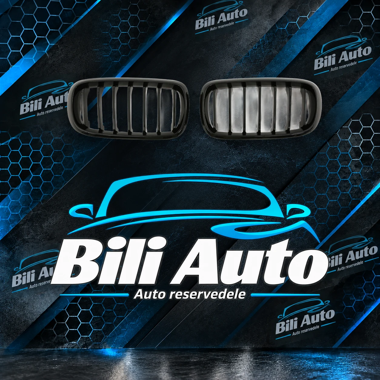 Grill nyrer BMW X5 F15 X6 F16 blank sort enkelt lamel - Billede 2
