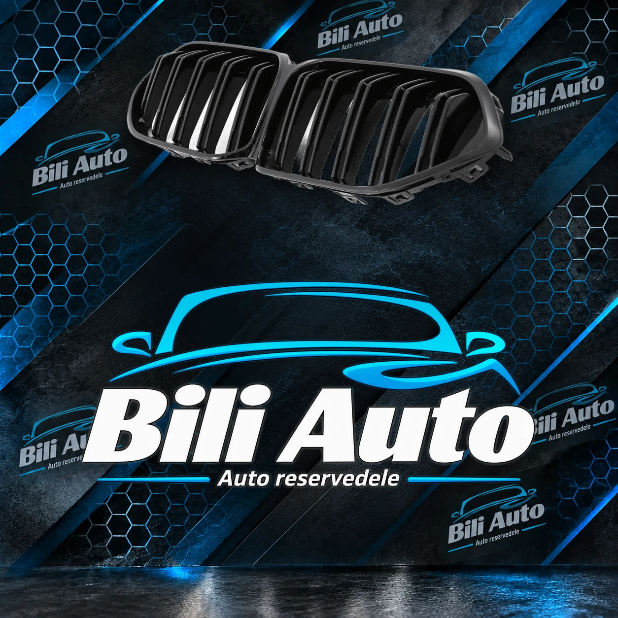 Grill nyrer BMW 2 F44 Gran Coupe blank sort - Billede 2