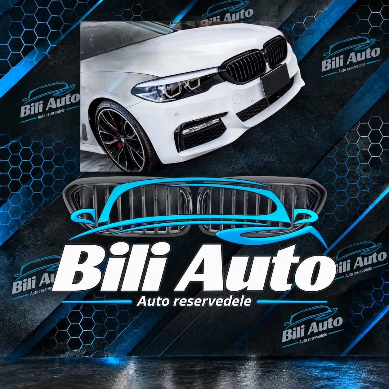 Grill nyrer BMW 5 G30 G31 2017-2021 blank sort