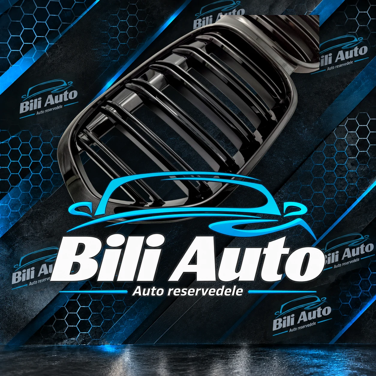 Grill nyrer BMW X1 F48 dobbelt lamel blank sort - Billede 3