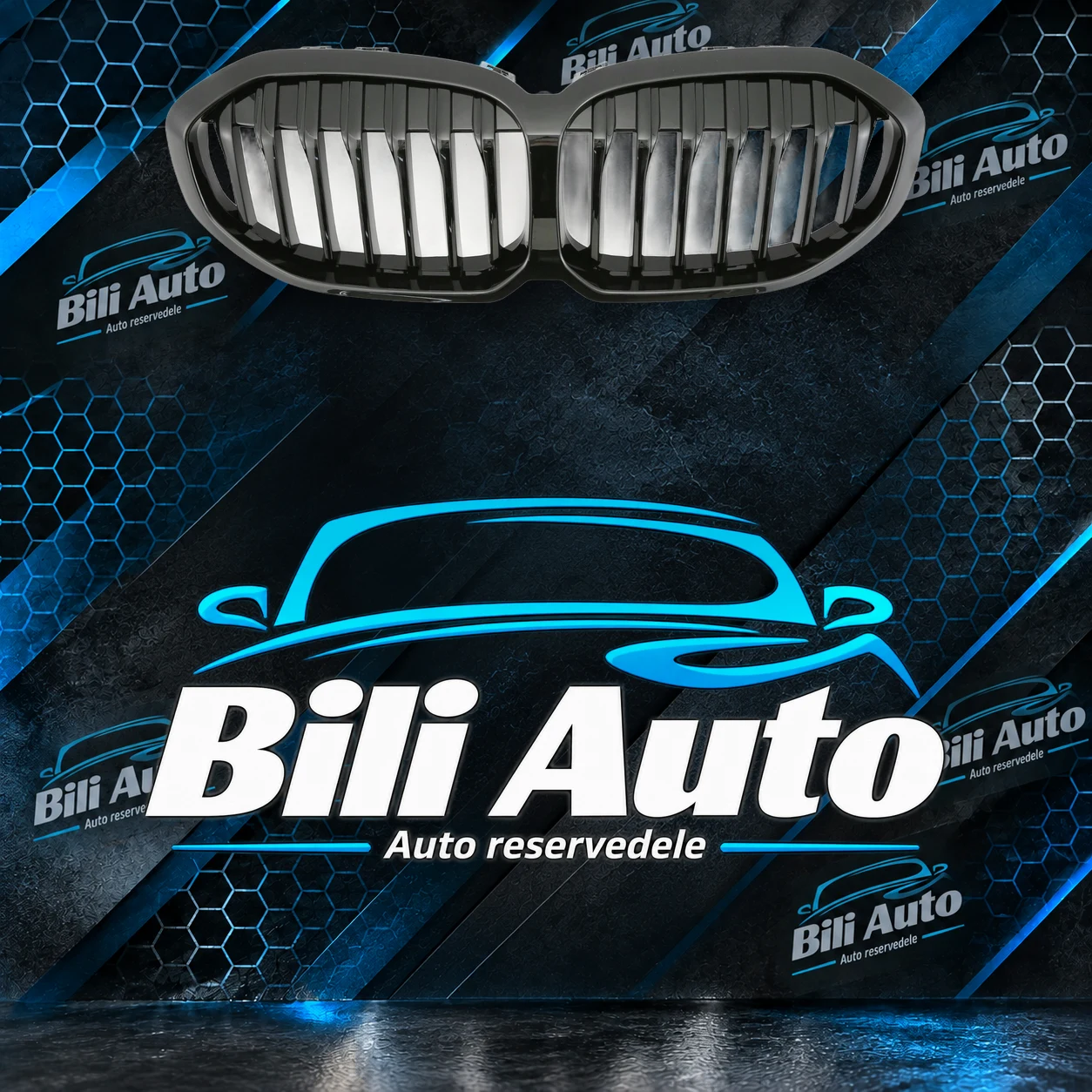 Grill nyrer BMW 1 F40 2019+ blank sort enkelt lamel - Billede 2