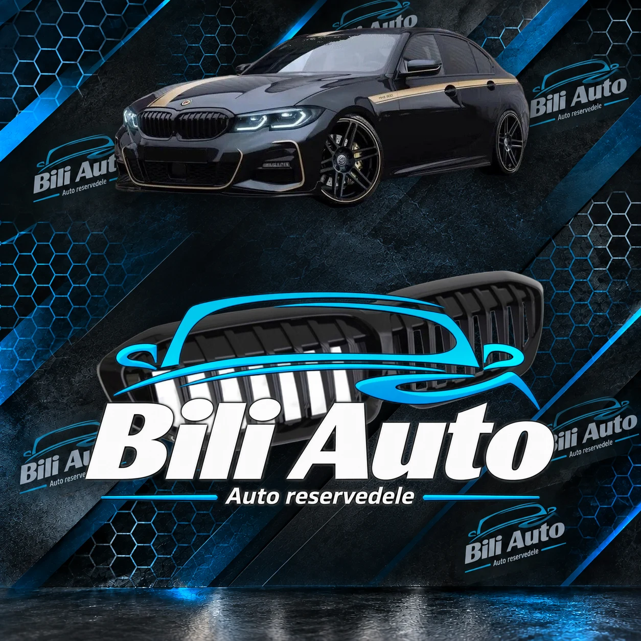 Grill nyrer BMW 3 G20 G21 M3 Performance dobbelt glossy sort - Billede 2