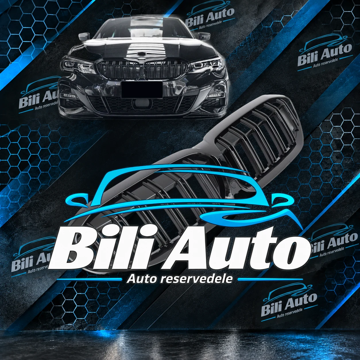 Grill nyrer BMW 3 G20 G21 blank sort - Billede 2