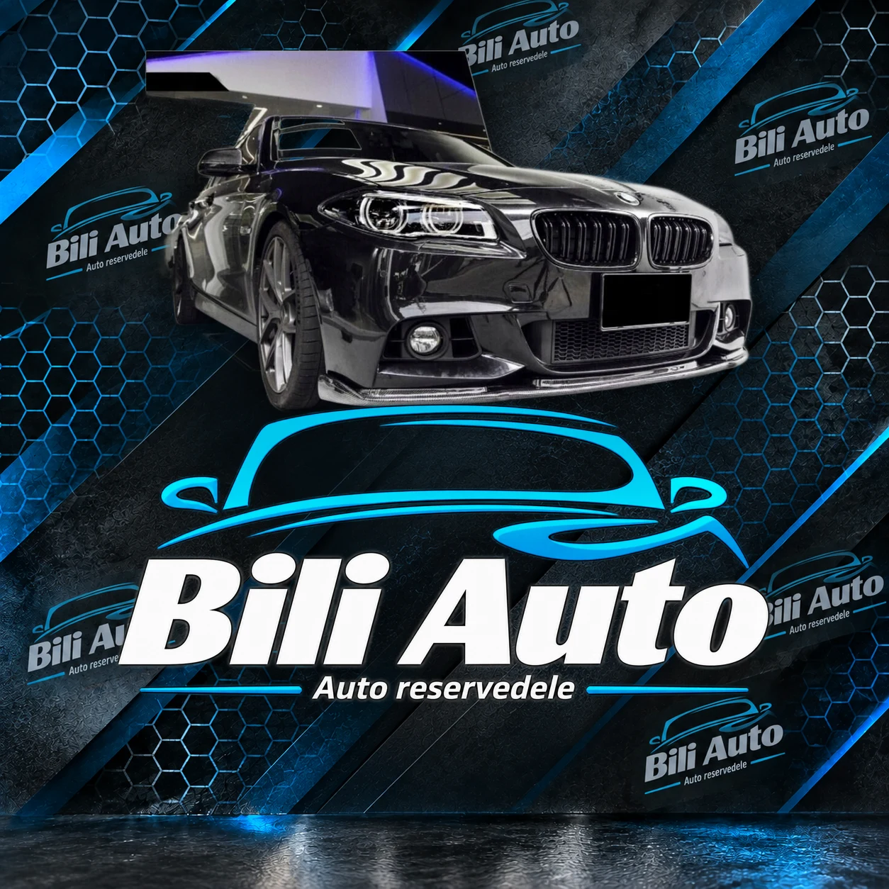 Grill nyrer BMW 5 F10 F11 M Performance blank sort - Billede 3