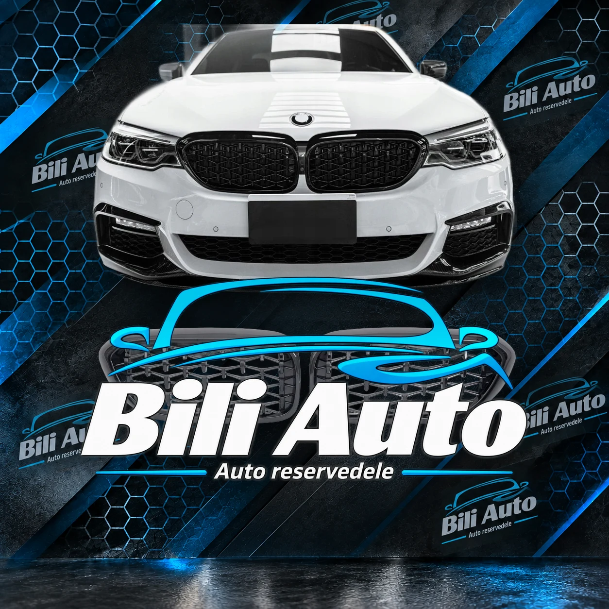 Grill nyrer BMW 5 G30 G31 2017-2021 blank sort