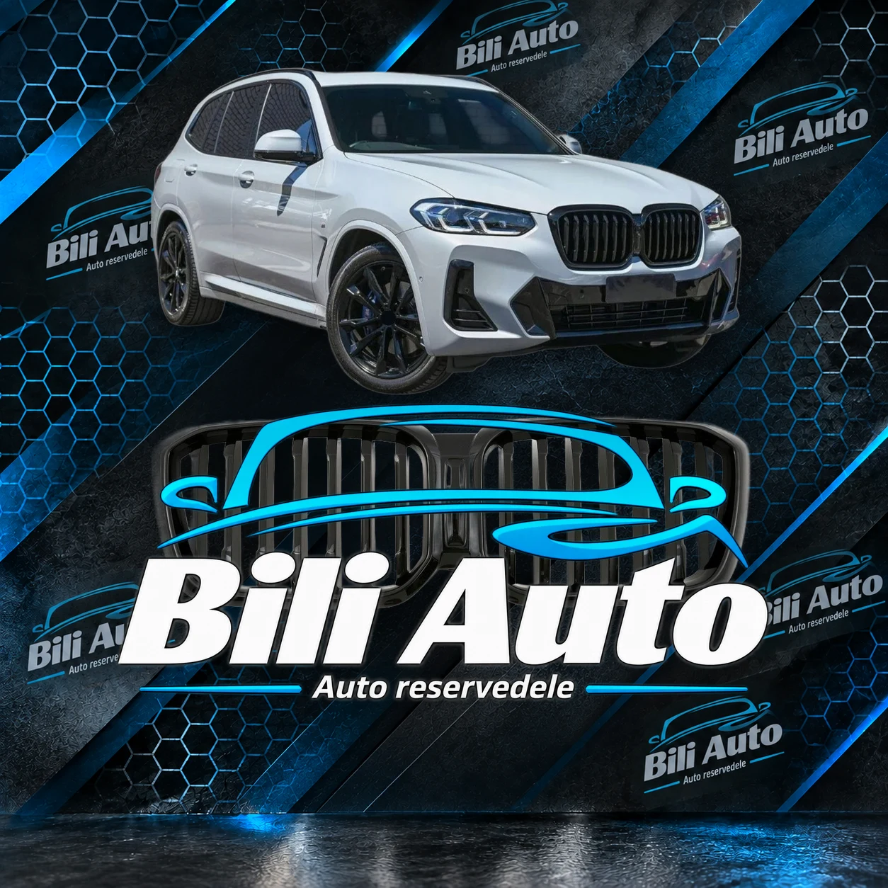 Grill nyrer BMW X3 G01 X4 G02 facelift 2021+ blank sort M
