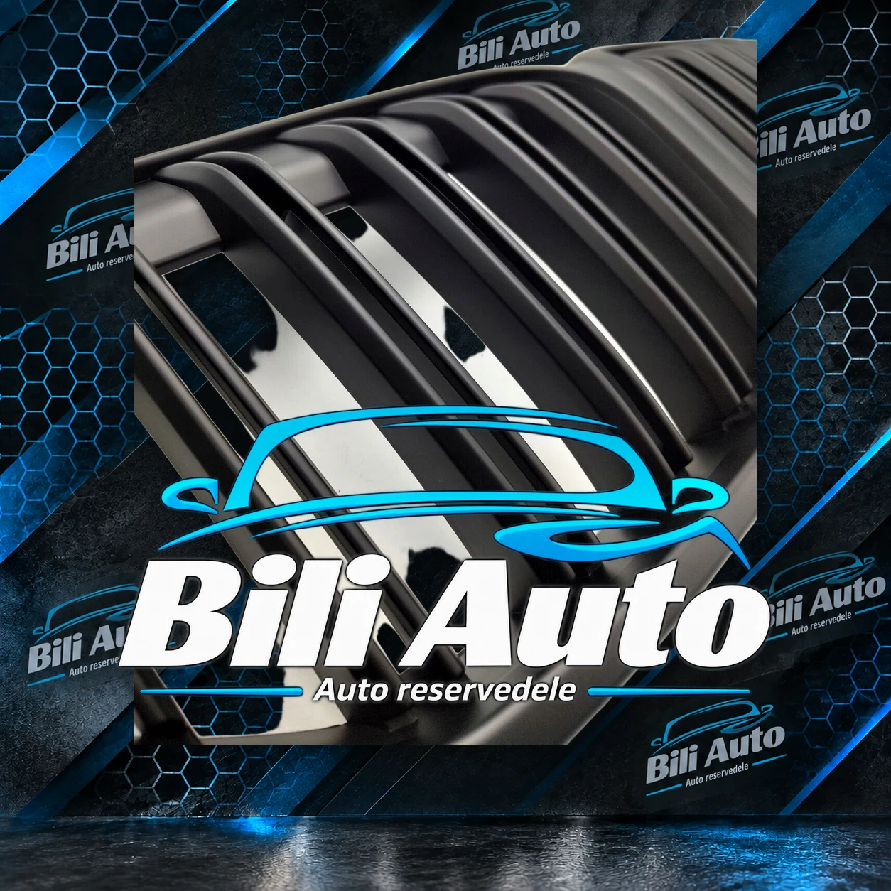 Grill nyrer BMW X1 F48 dobbelt lamel mat sort - Billede 2