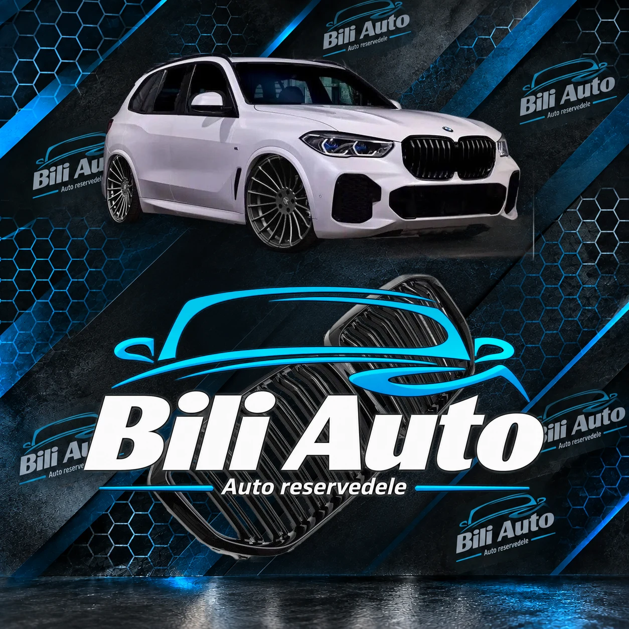 Grill nyrer BMW X5 G05 blank sort