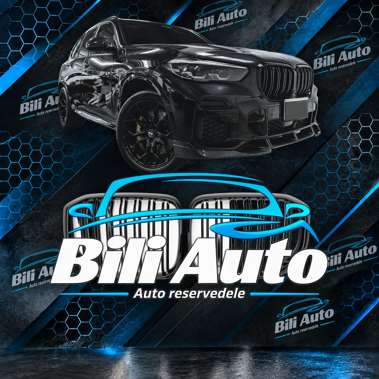 Grill nyrer BMW X5 G05 M Performance blank sort