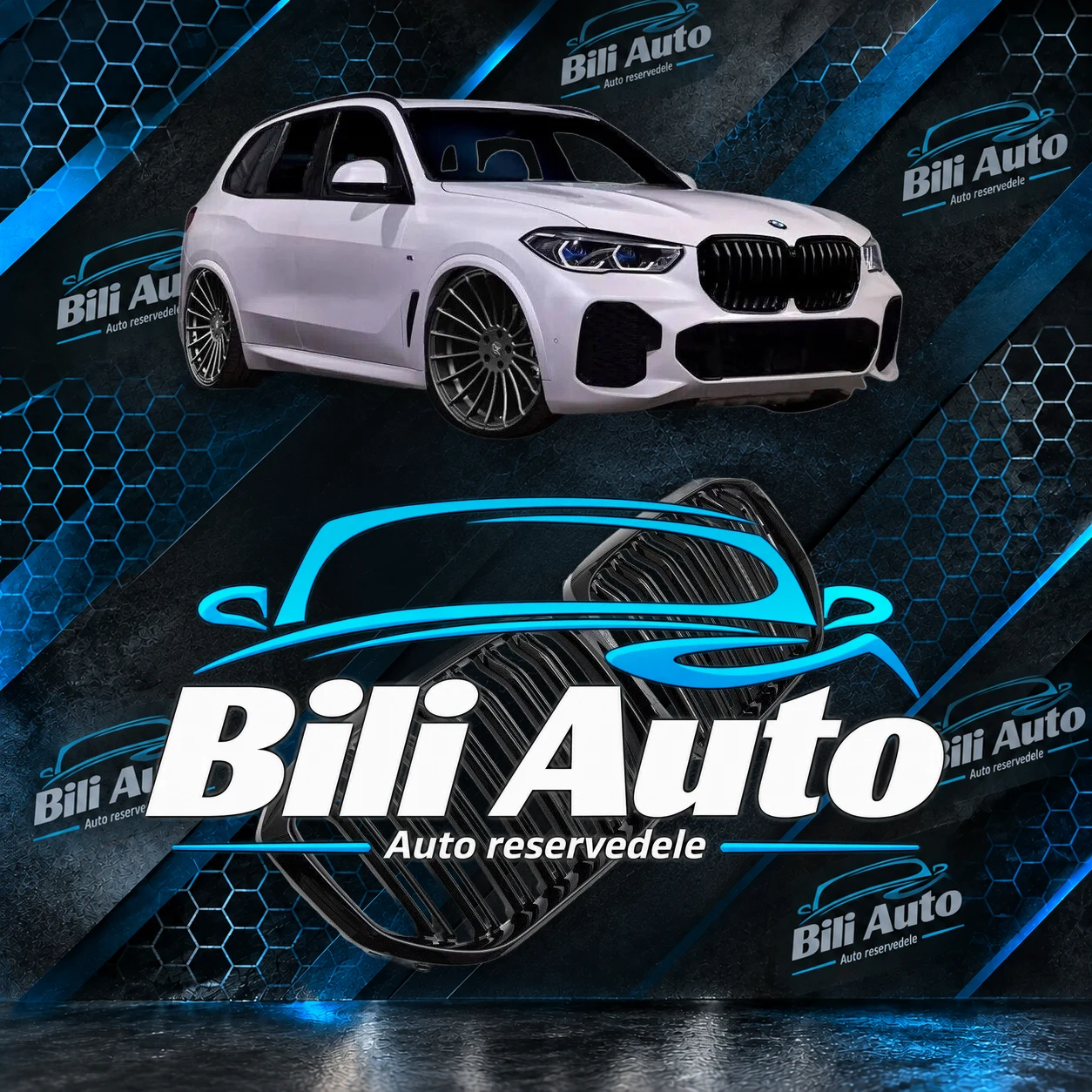Grill nyrer BMW X5 G05 M Performance blank sort - Billede 2