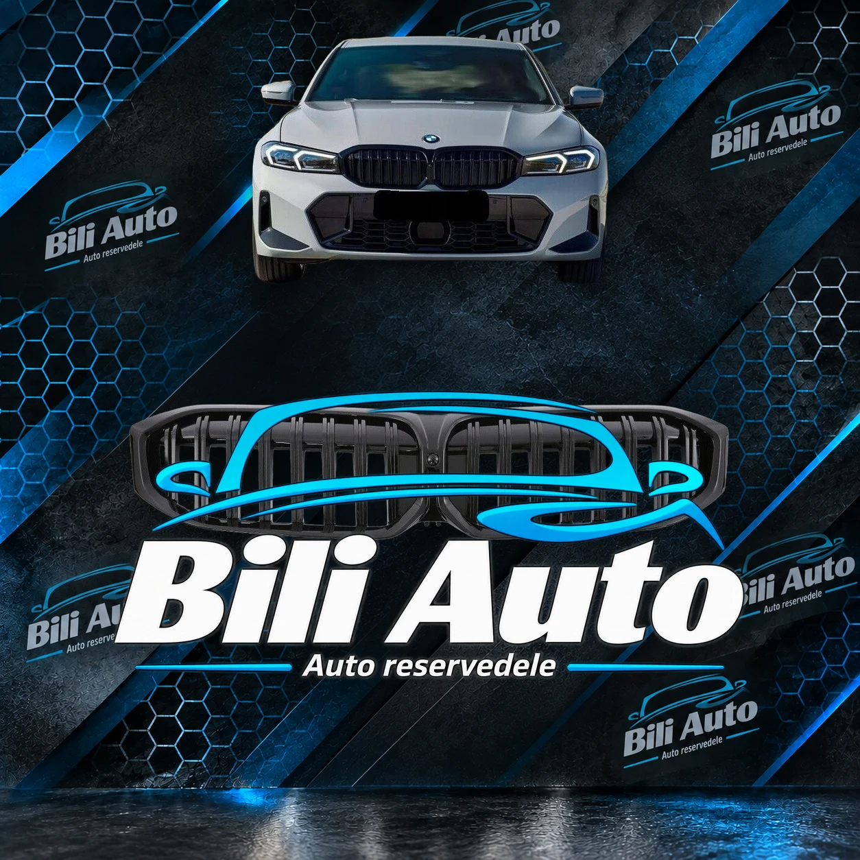 Grill nyrer BMW 3 G20 G21 facelift M-Performance 2022- blank sort