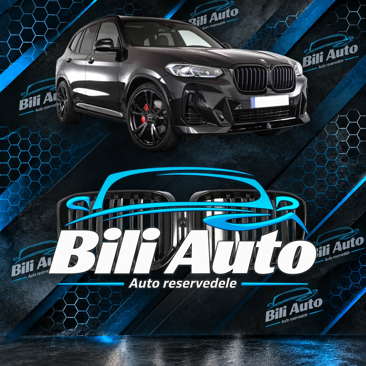 Grill nyrer BMW X3 G01 X4 G02 LCI blank sort