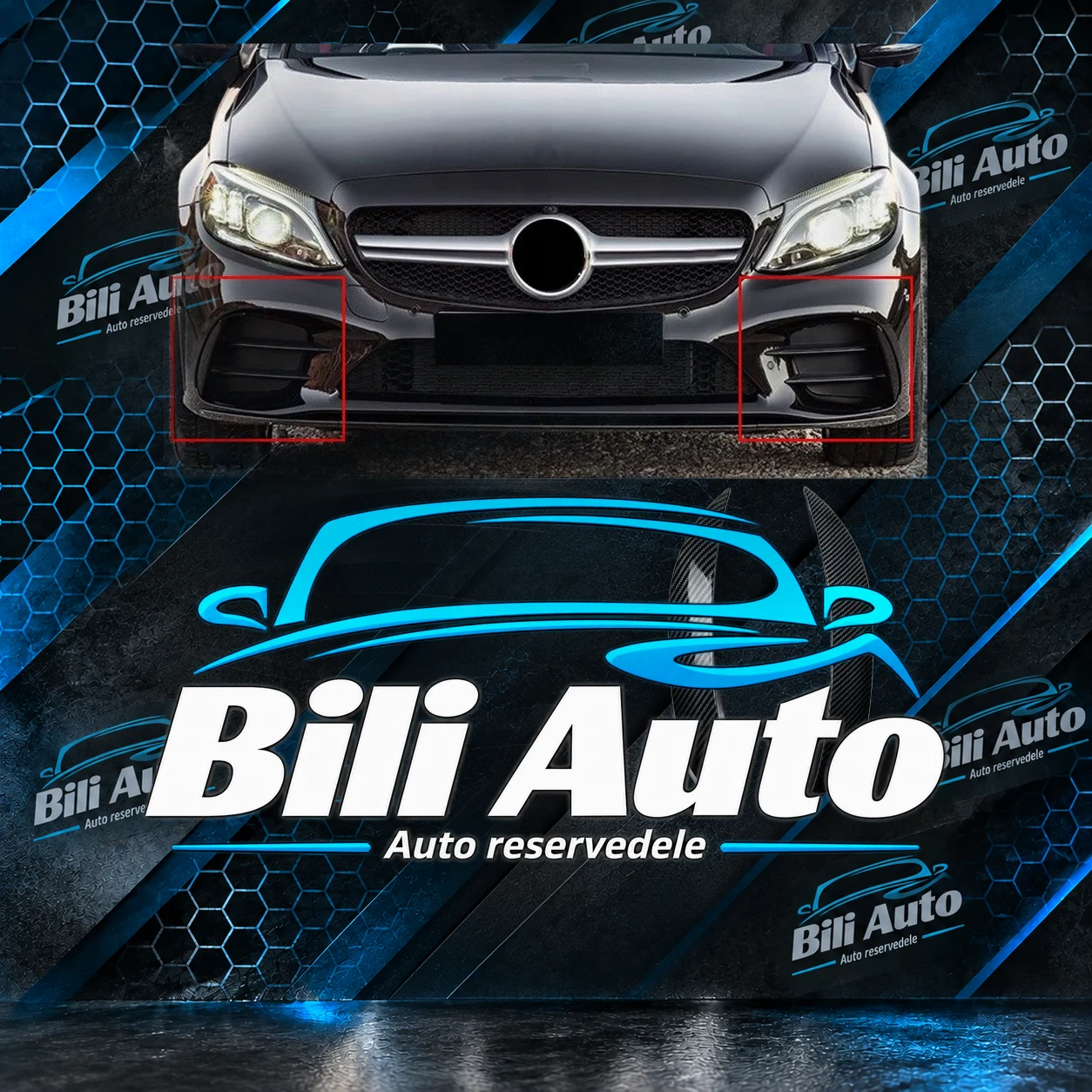 Carbon sportsgitter forkofanger Mercedes C-klasse W205 facelift 2018+