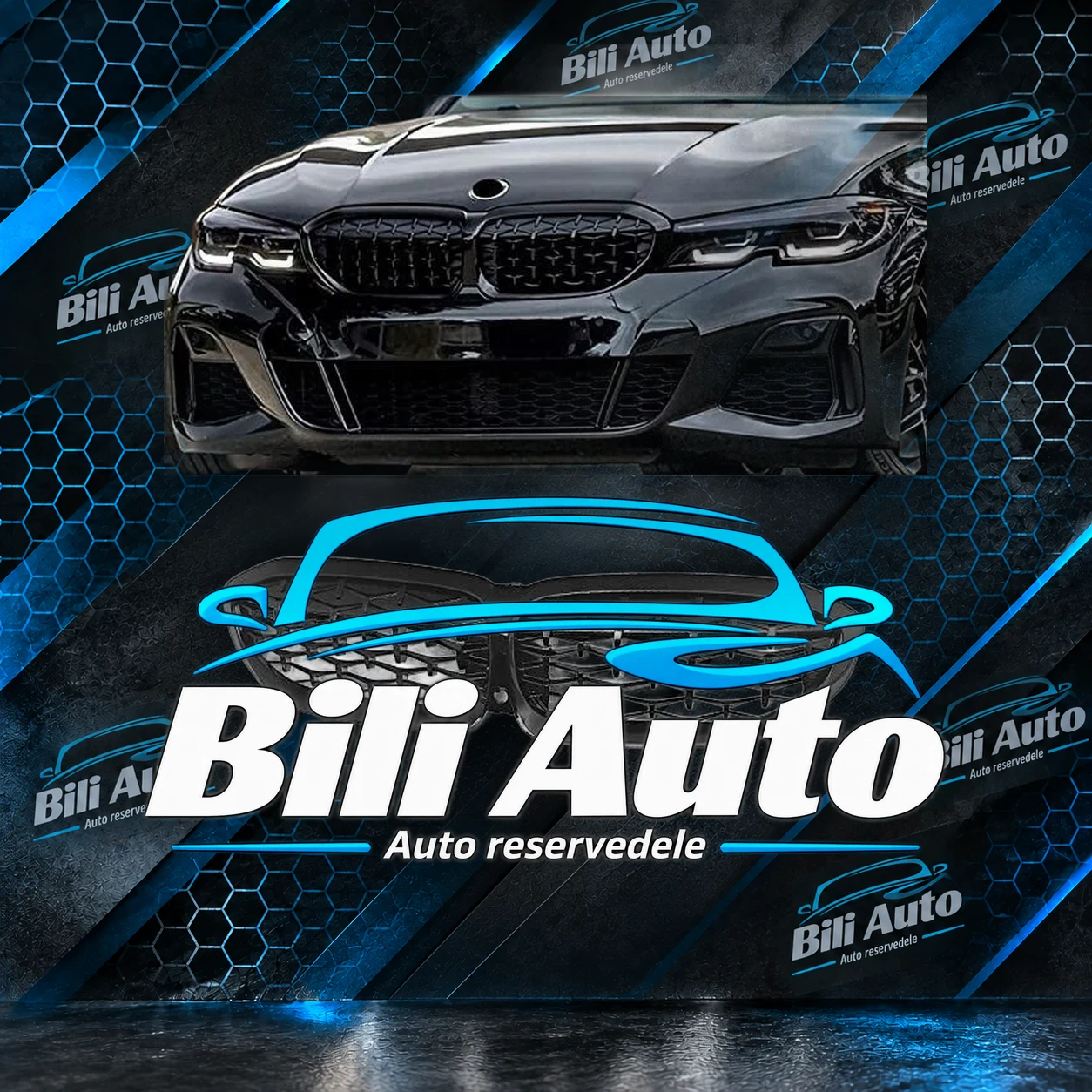 Grill nyrer BMW 3 G20 G21 2019-2022 Diament blank sort CS Design - Billede 2
