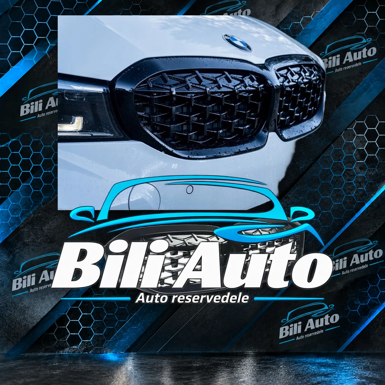 Grill nyrer BMW 3 G20 G21 2019-2022 Diament blank sort CS Design - Billede 3