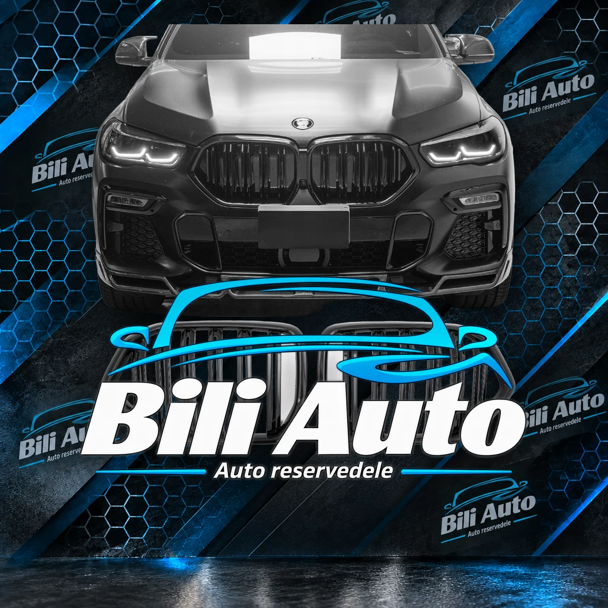 Grill BMW X6 G06 nyrer blank sort