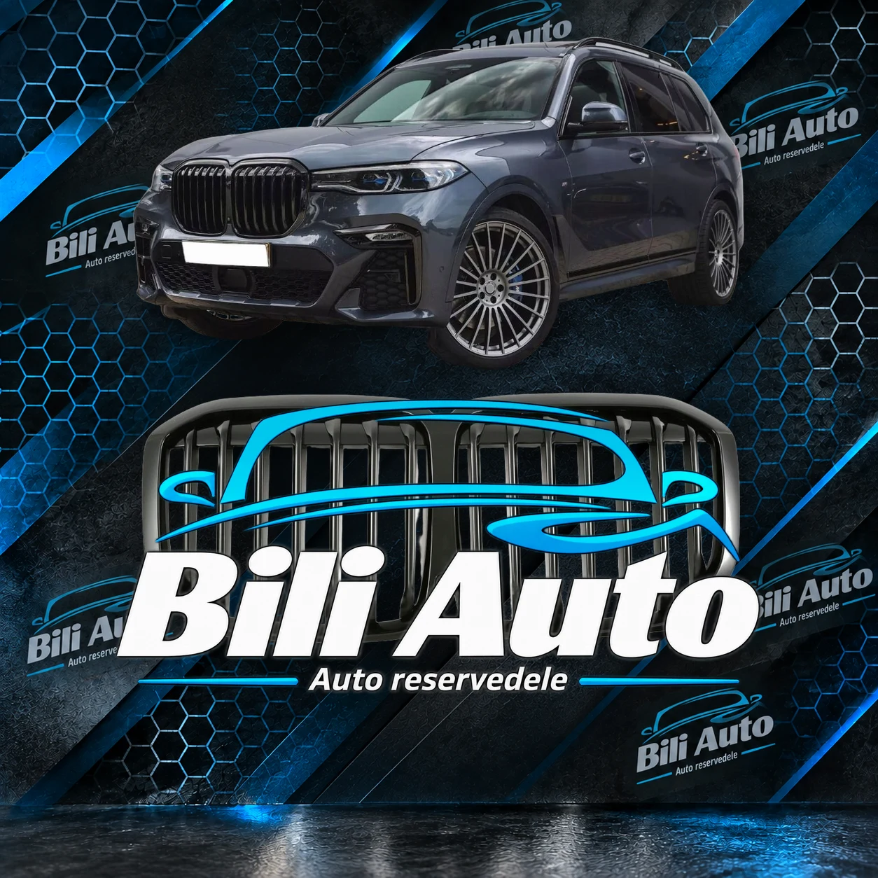Grill nyrer BMW X7 G07 2019-2022 blank sort