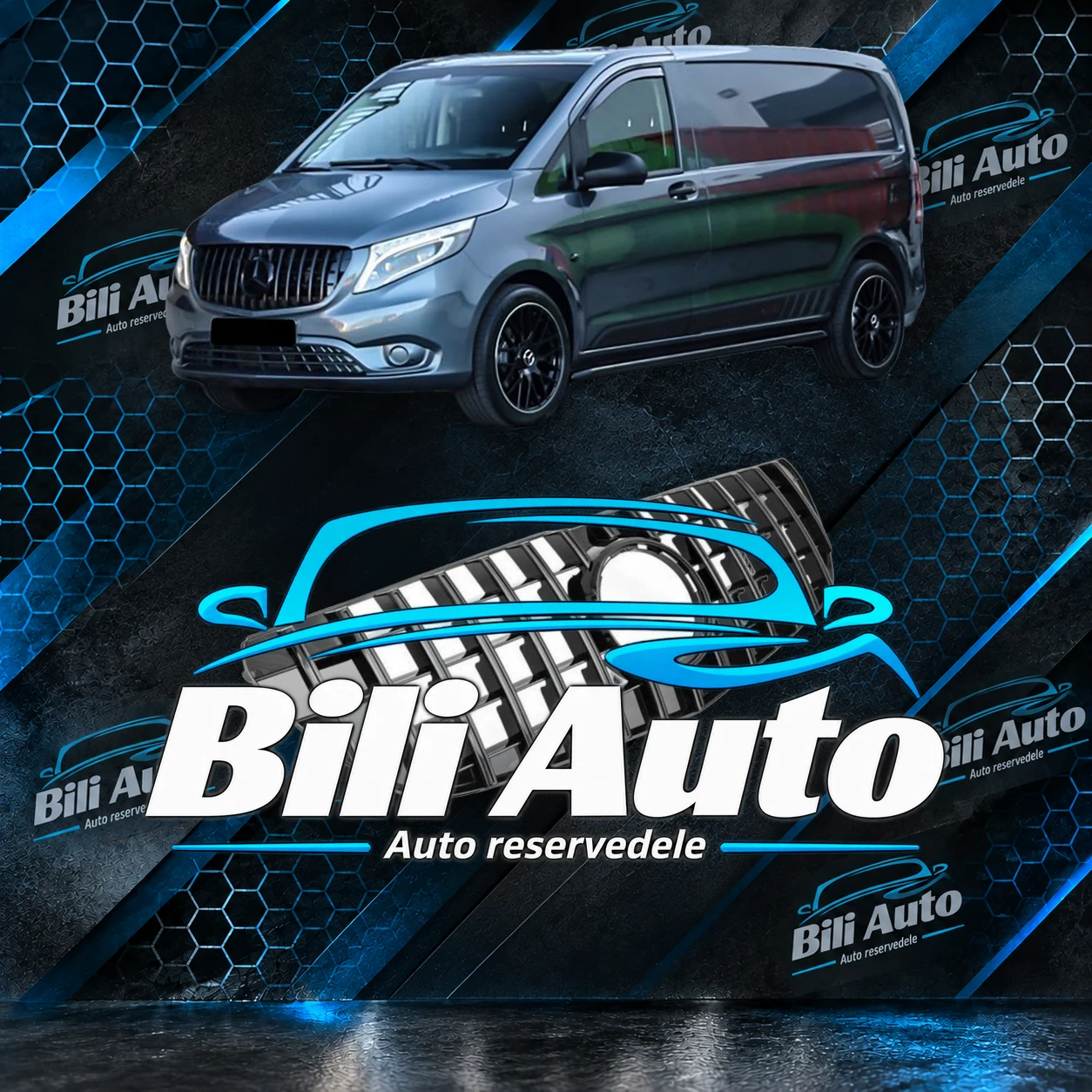 Grill Mercedes Vito W447 Panamericana AMG GT blank sort